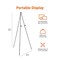 Easel Stand, Instant Floor Poster, Lightweight, Collapsible and Portable with Tripod Base, Black Steel(supports 5 pounds)
